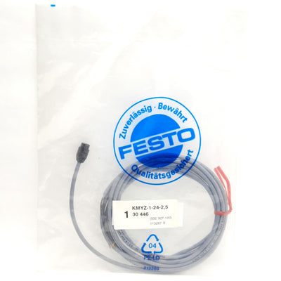 New Festo KMYZ-1-24-2.5 30 446 Solenoid Valve Cable 3-Pin, 2.5m Length, 24V DC