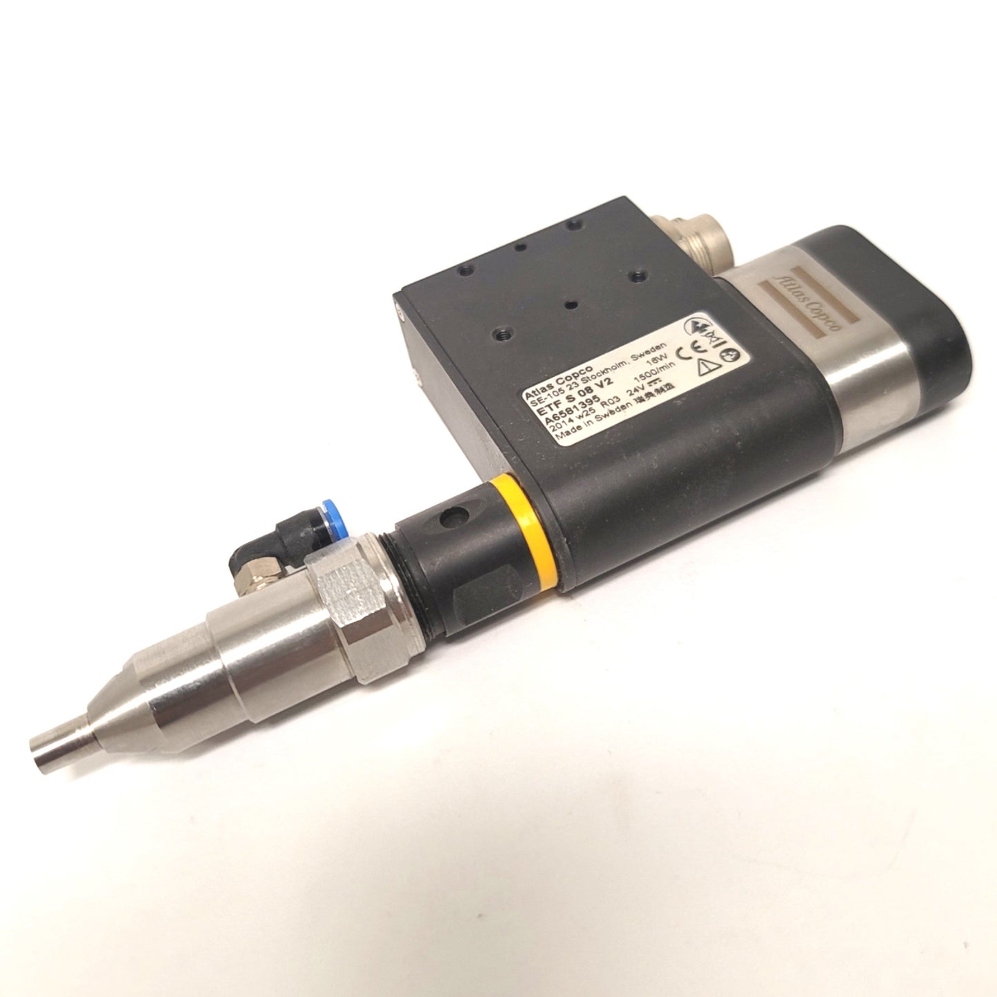 Used Atlas Copco ETF S08 V2 MicroTorque Assembly Screwdriver HM 4mm 24VDC 0.18-.7inlb