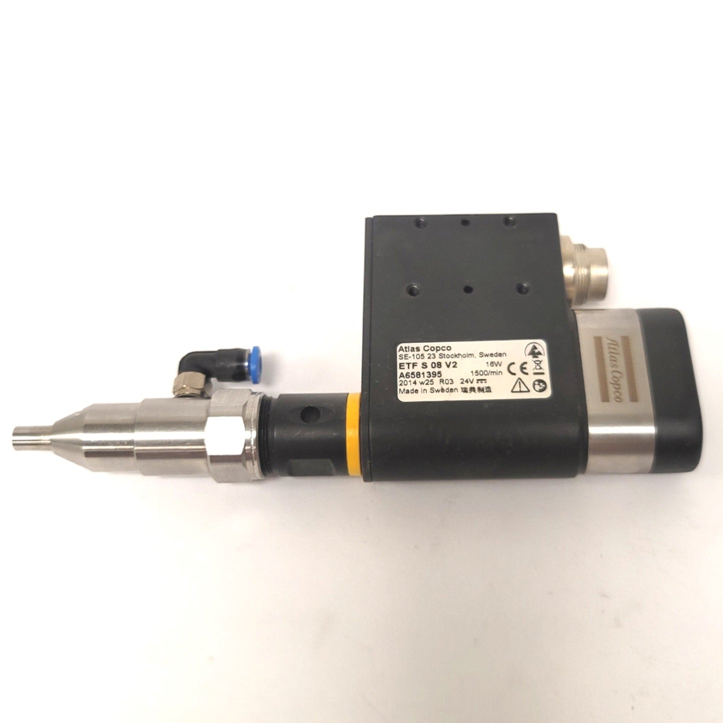 Used Atlas Copco ETF S08 V2 MicroTorque Assembly Screwdriver HM 4mm 24VDC 0.18-.7inlb