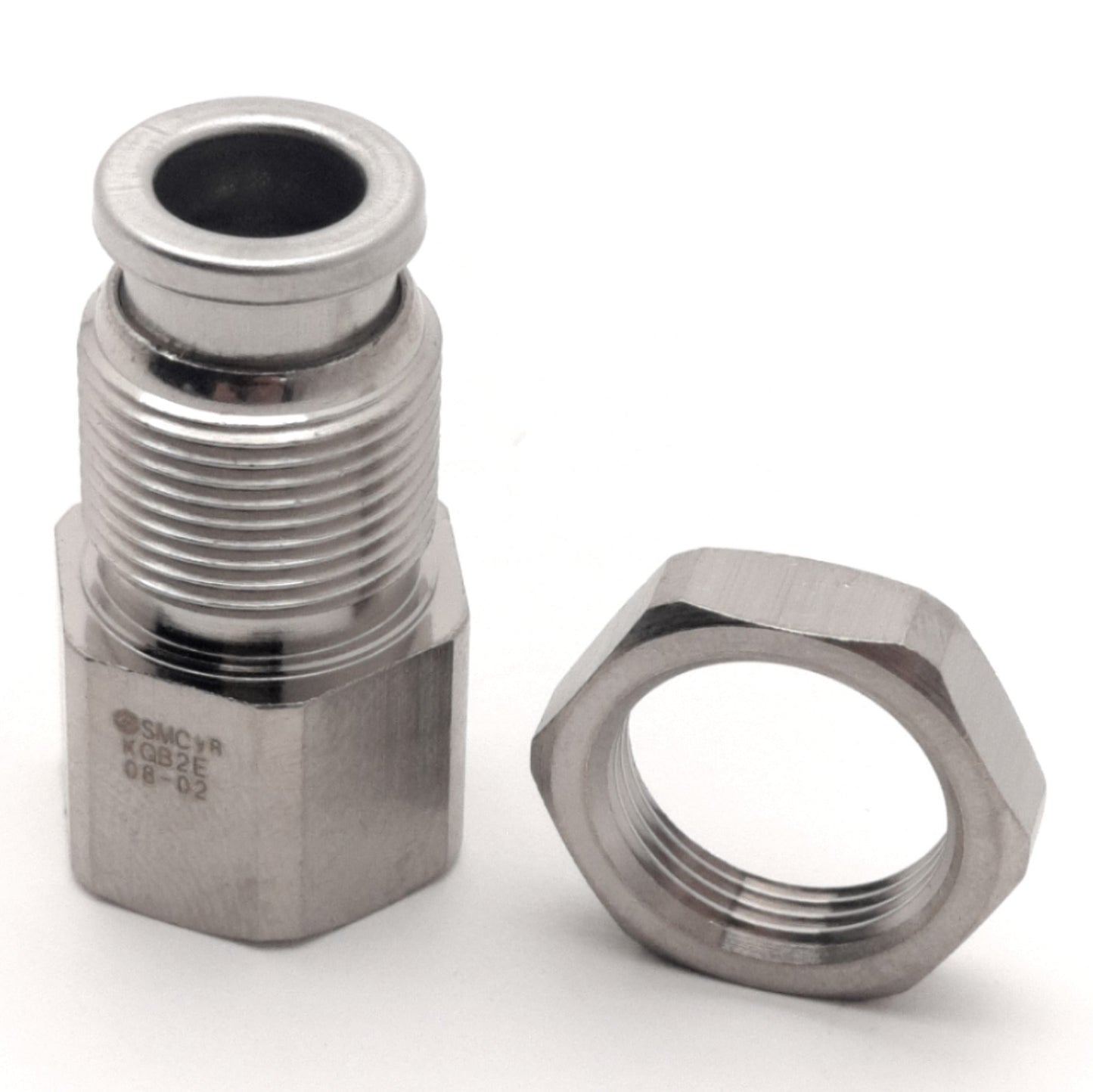 New Lot of 10 SMC KQB2E08-02 One-Touch Bulkhead ø8 Tubing, Rc1/4 Thread, 31.6mm Long