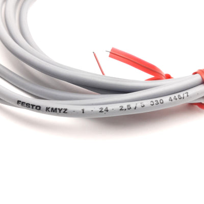 New – Open box Festo KMYZ-1-24-2.5 30 446 Solenoid Valve Cable, 3-Pins, 2.5m Length, 24V DC