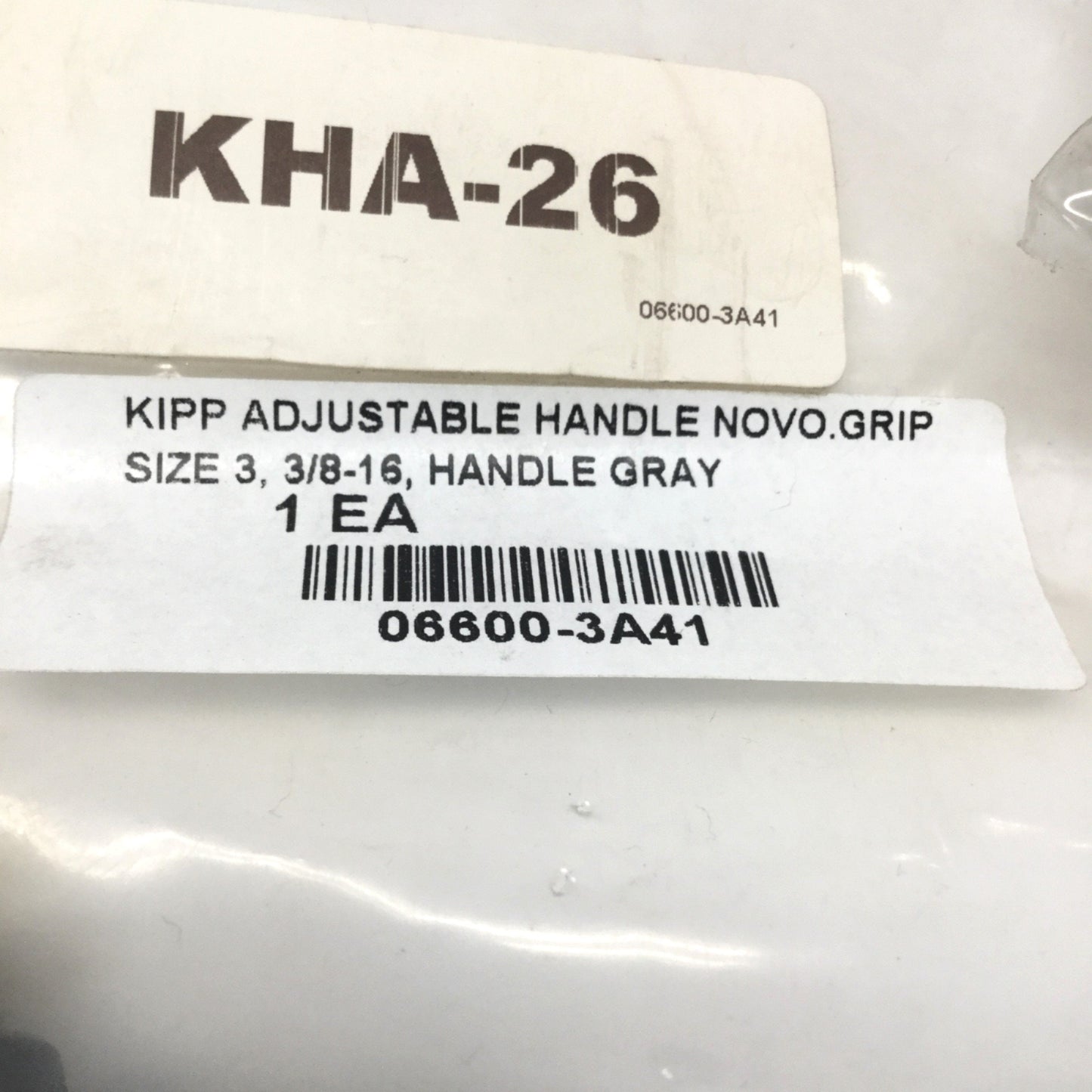 New Lot of 3 Kipp 06600-3A41 Adjustable Novo Grip Handle, Size 3, 3/8"-16 Thread