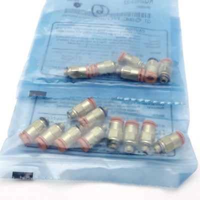 New Lot of 16 SMC KQ2H03-32 Straight One-Touch Brass Adapter Fitting 10-32UNF Thread