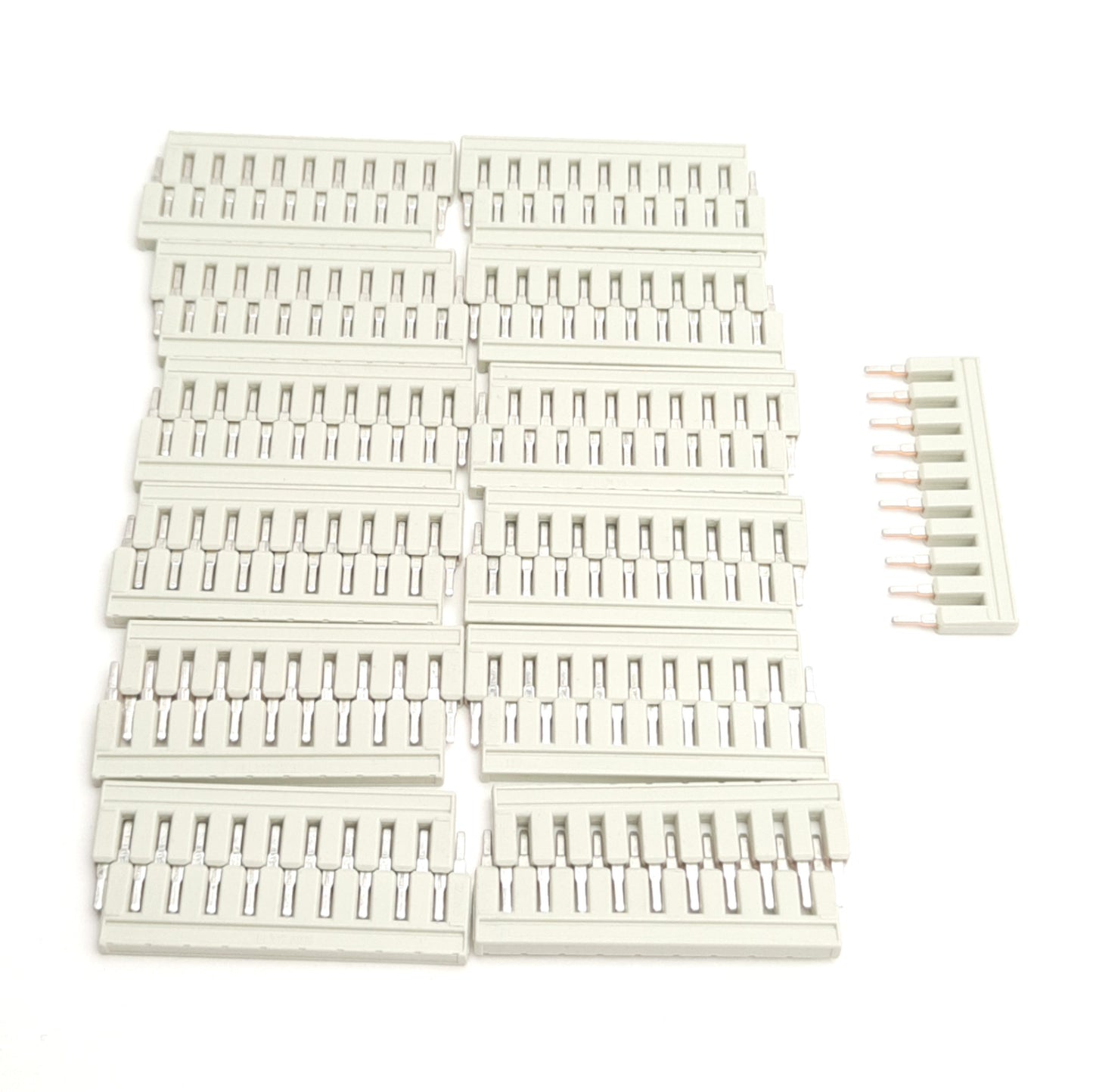 New Lot of 25 Wago 2002-410 Terminal Block Bus Bar / Jumper, 10 Position, Push Type