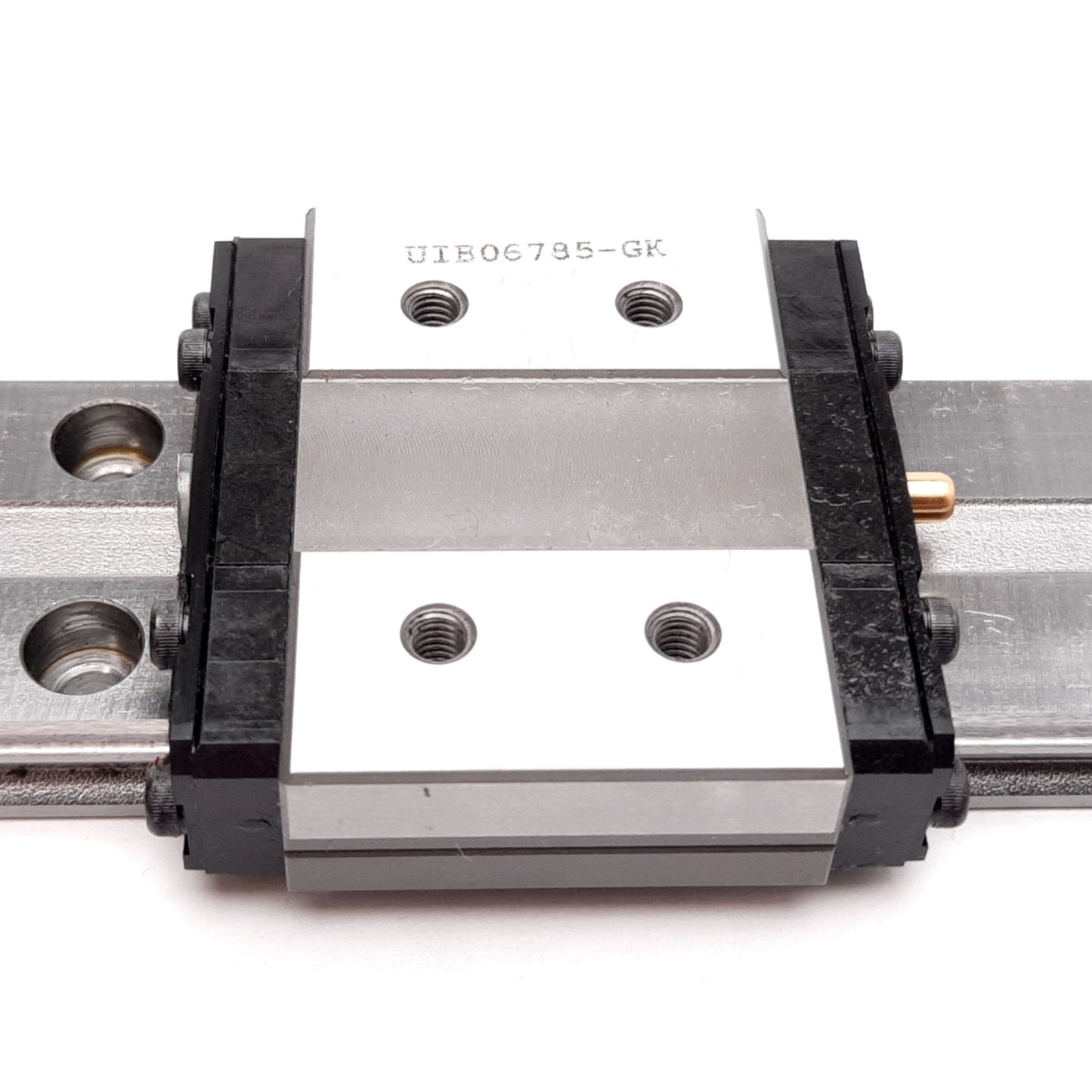 Used THK HRW17 Linear Actuator LM Ball Bearing Slide Carriages (2x) on 470mm Rail
