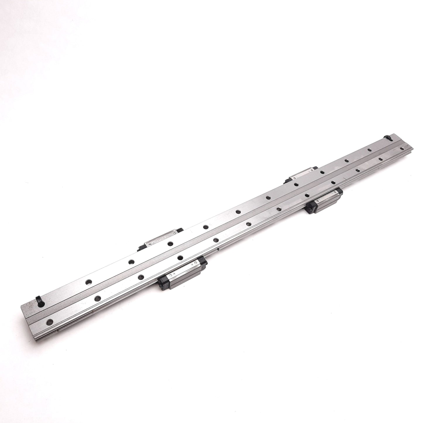 Used THK HRW17 Linear Actuator LM Ball Bearing Slide Carriages (2x) on 470mm Rail
