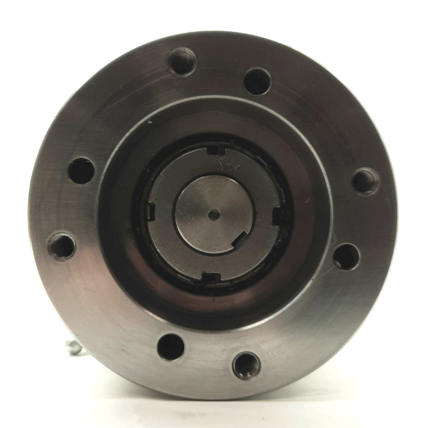 Used  Stainless Steel Rotating Work Fixture, 360°, Ø3 3/4 x 4 5/16" w/Grease Nipple