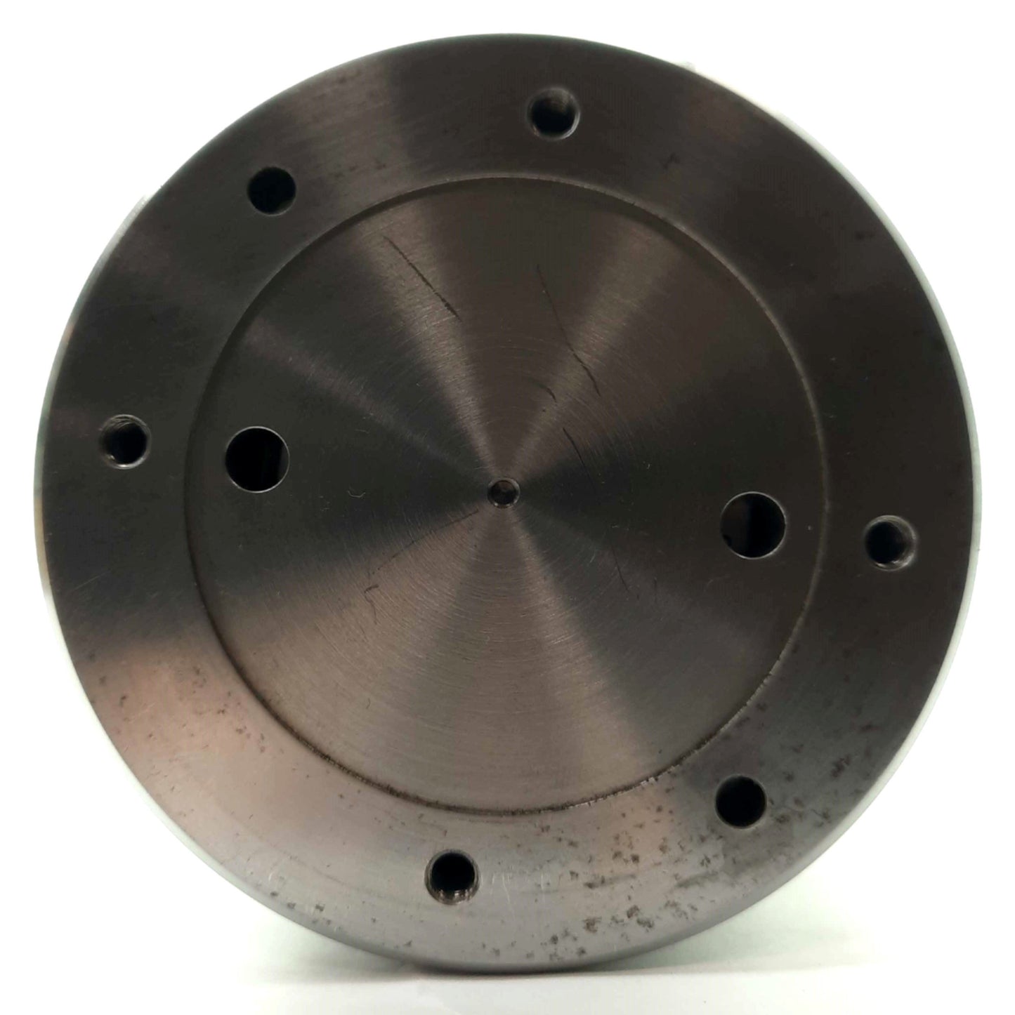 Used  Stainless Steel Rotating Work Fixture, 360°, Ø3 3/4 x 4 5/16" w/Grease Nipple