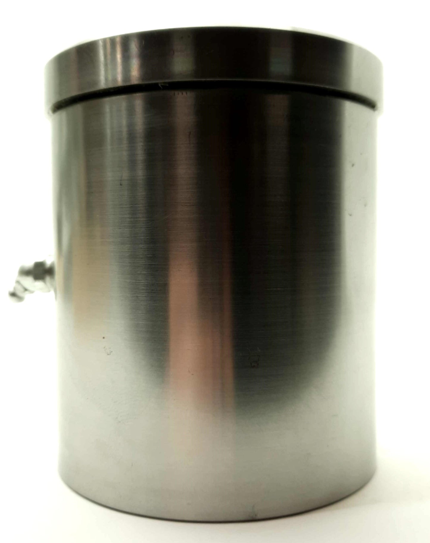 Used  Stainless Steel Rotating Work Fixture, 360°, Ø3 3/4 x 4 5/16" w/Grease Nipple