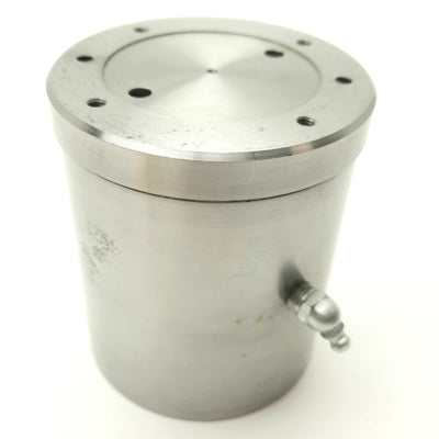 Used  Stainless Steel Rotating Work Fixture, 360°, Ø3 3/4 x 4 5/16" w/Grease Nipple