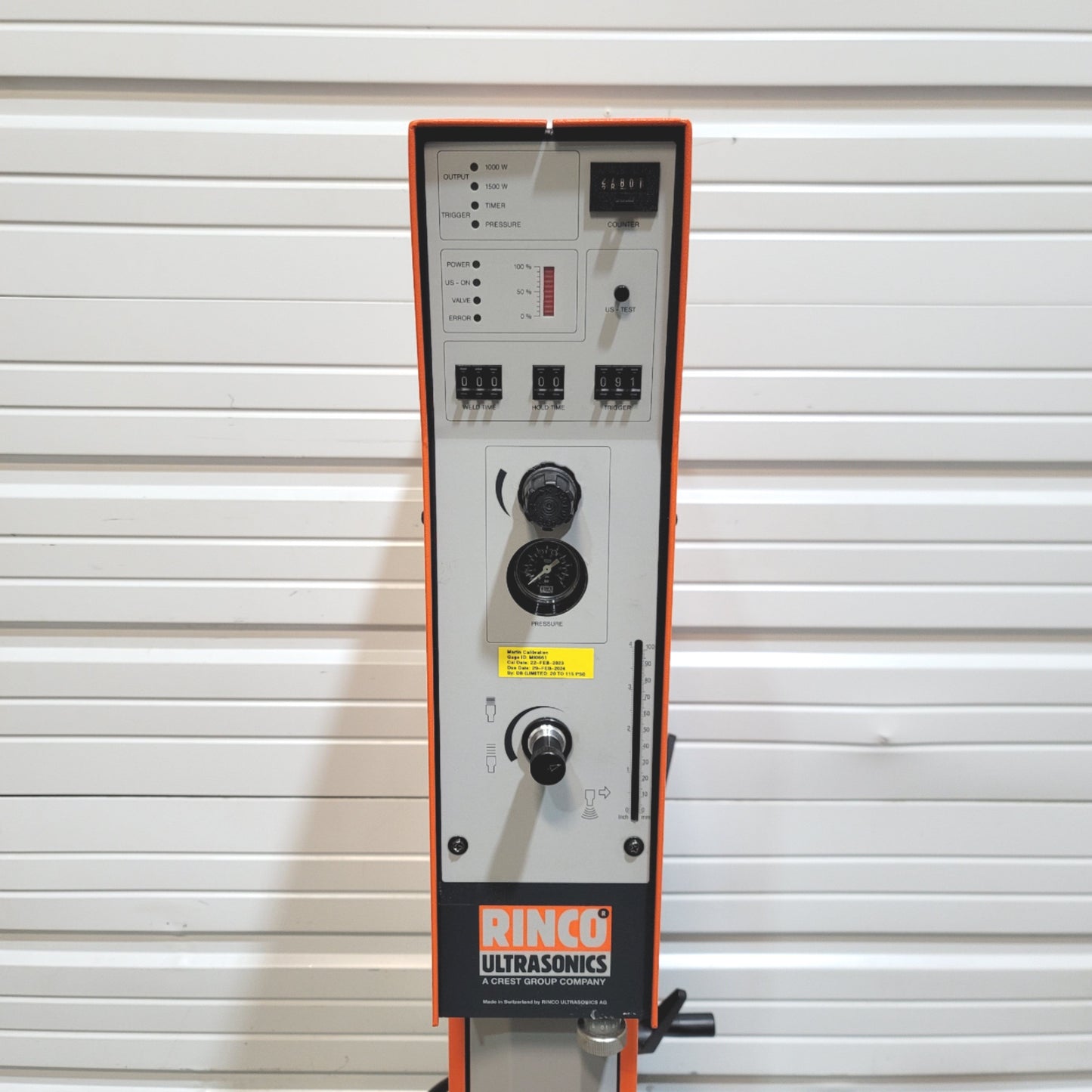 Used Rinco Ultrasonics PW20-1500e Perfect Weld Ultrasonic Welder 20KHz, 1.5kW, 230VAC