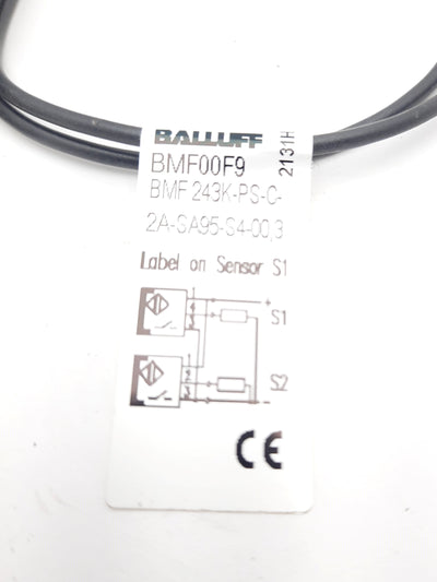 Used Balluff BMF00F9 Sensor, Magnetic Field C-Slot Drop In PNP N.O M12 4 Pin 10-30VDC