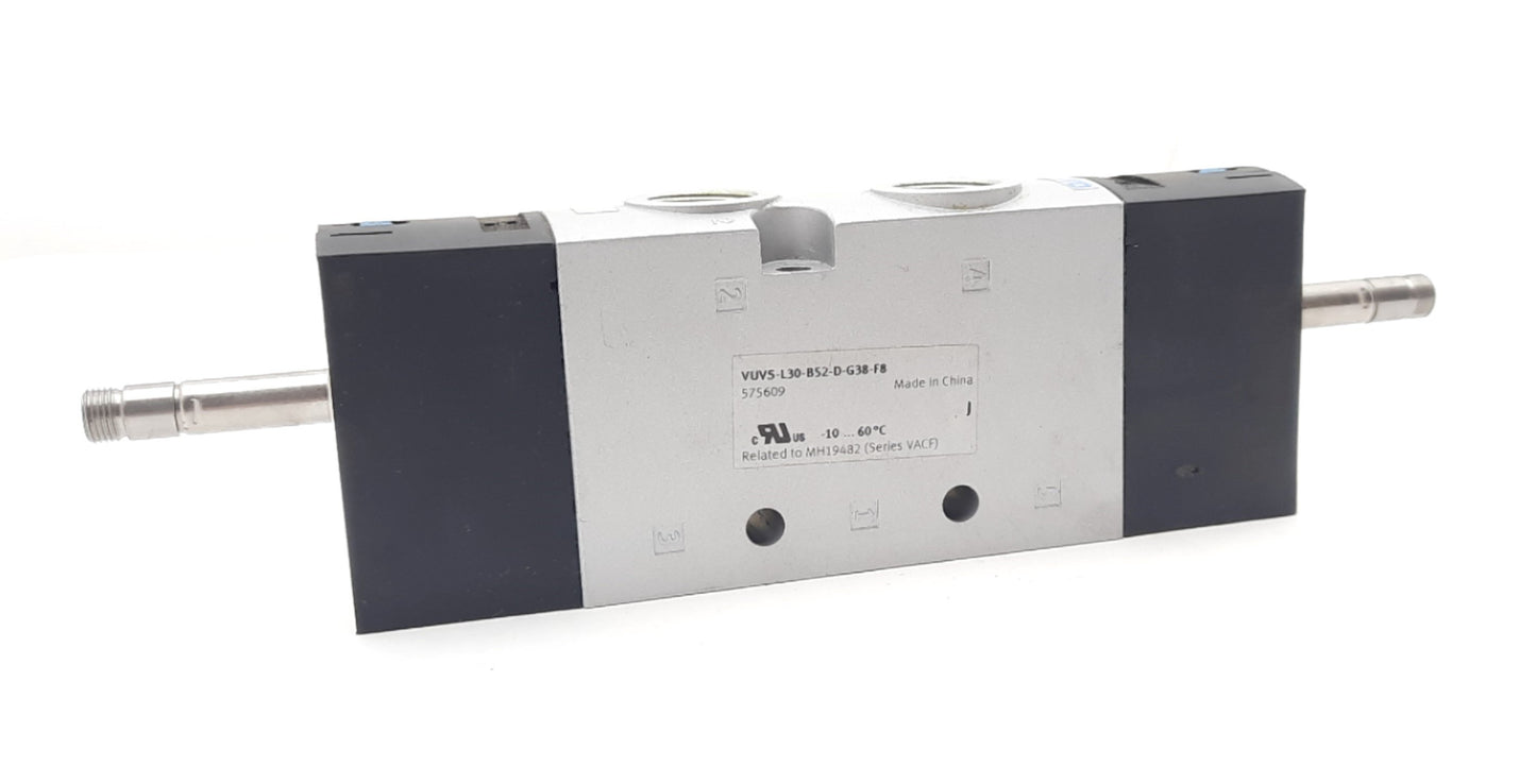 Used Festo VUVS-L30-B52-D-G38-F8 Solenoid Valve 22-145Psi, 2300 l/min, G3/8"