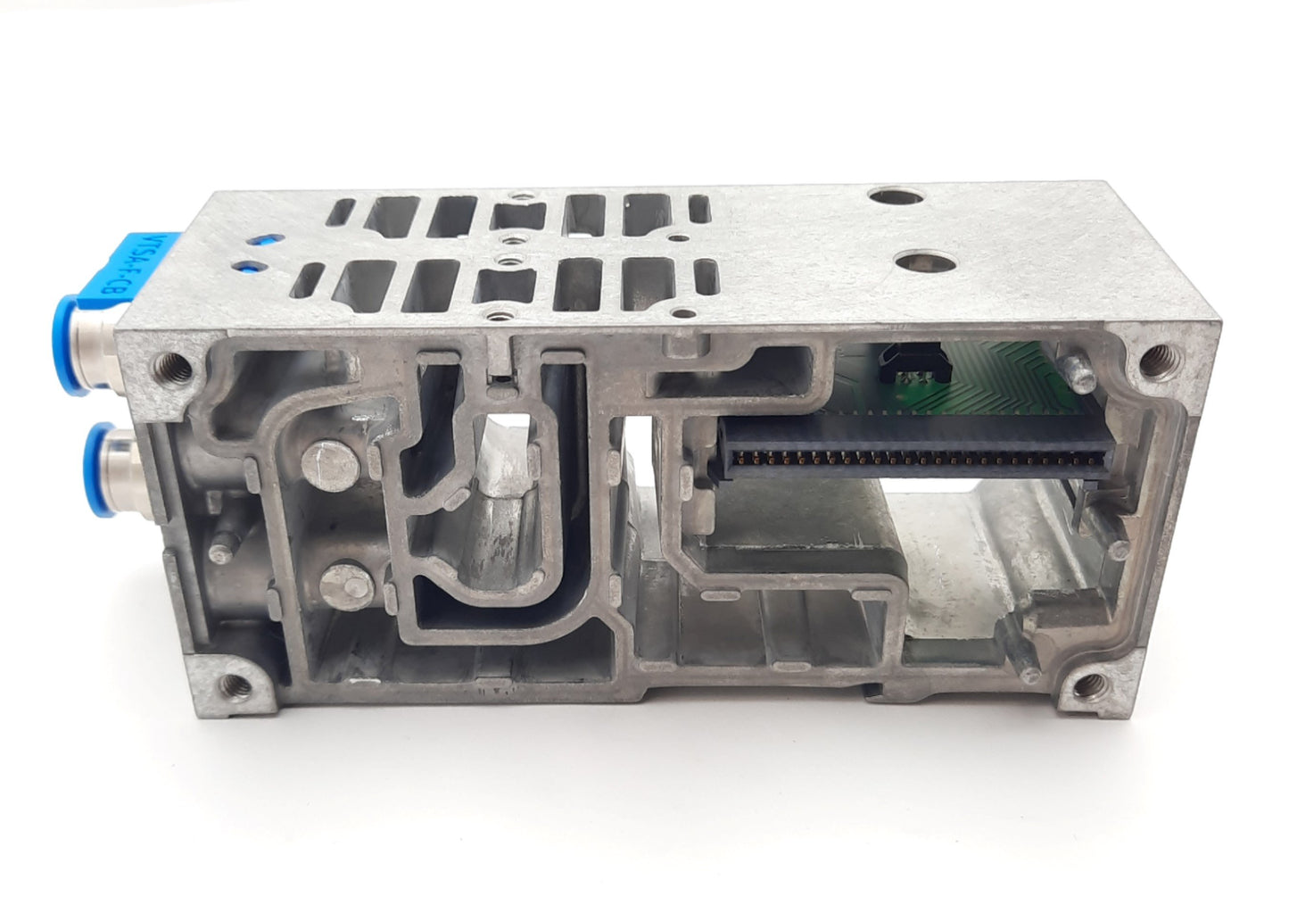 New Festo VABV-S4-1HS-G14-CB-2T2 Manifold Sub Base, Die-Cast Aluminum 54mm W, G1/4
