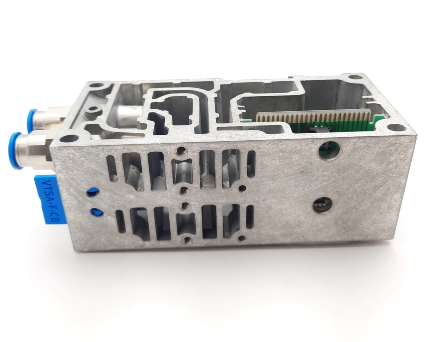 New Festo VABV-S4-1HS-G14-CB-2T2 Manifold Sub Base, Die-Cast Aluminum 54mm W, G1/4
