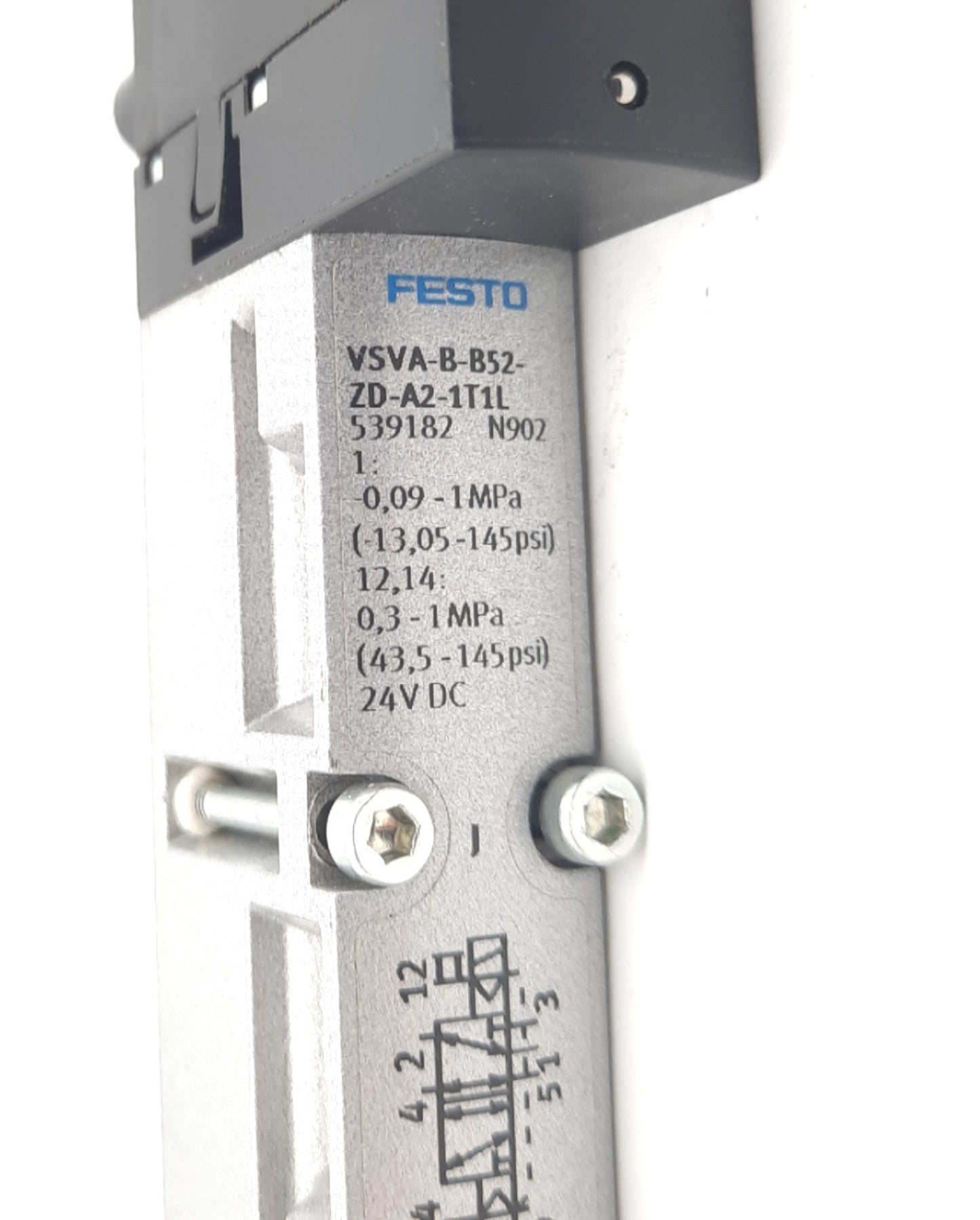 New Festo VSVA-B-B52-ZD-A2-1T1L Air Solenoid Valve 24VDC, 145psi, 750 l/min NEMA 4