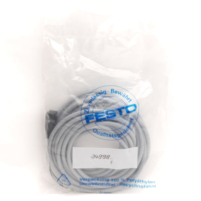 New Festo KMYZ-2-24-5-LED Solenoid Cable, 24V DC 1A, 2-Wire, 5m Length, For ZB/ZC