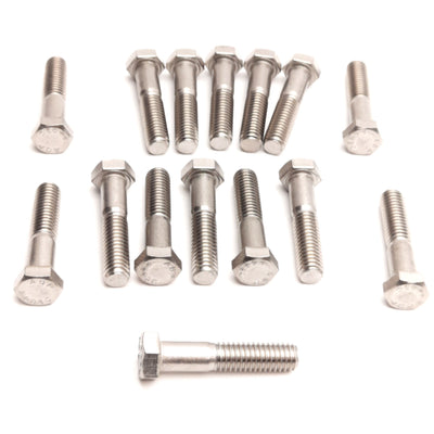 New – Open box Lot of 15 ABP F593C Stainless Steel Threaded Hex Bolt, 16 TPI, ø3/8" x 1.95" L