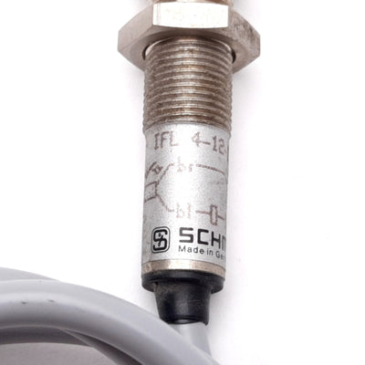 Used Schmersal IFL 4-12-10Z Proximity Switch, 4mm Distance, 15-250VAC, 2-Wire NO