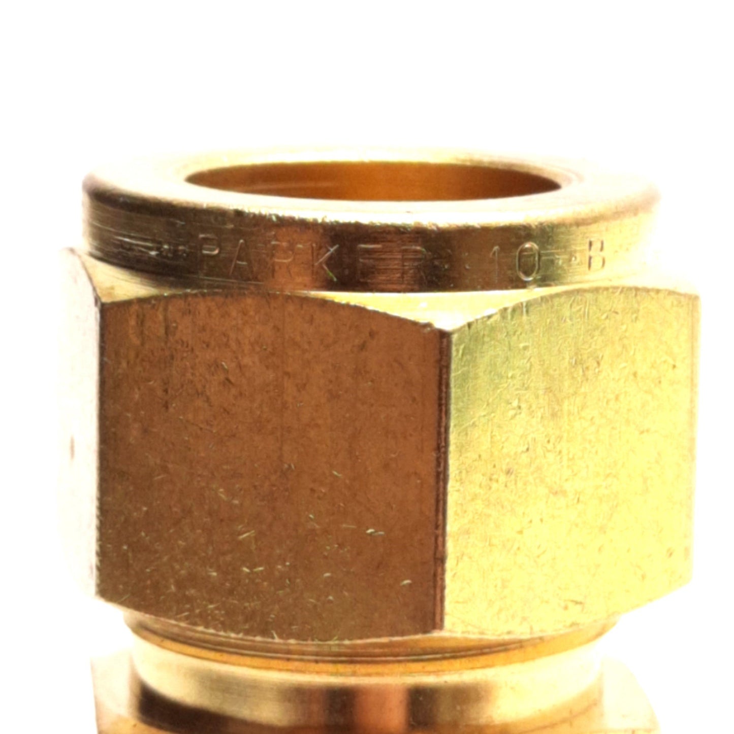 Used Parker 10-6 FBZ Male Connector For Fractional Tube 3/8" NPT to 5/8" Tube 10MSC6N