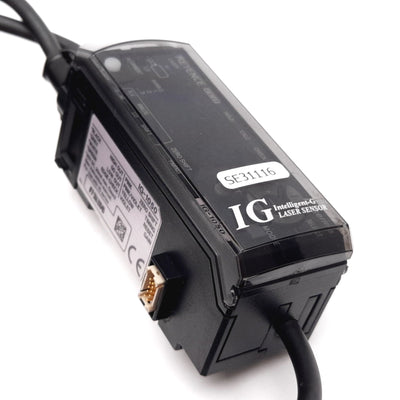 Used Keyence IG-1050 Laser Micrometer Amplifier Unit, 5-Digit Display Red/Green 30VDC