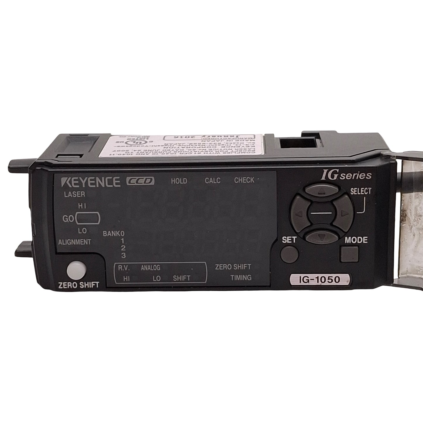 Used Keyence IG-1050 Laser Micrometer Amplifier Unit, 5-Digit Display Red/Green 30VDC