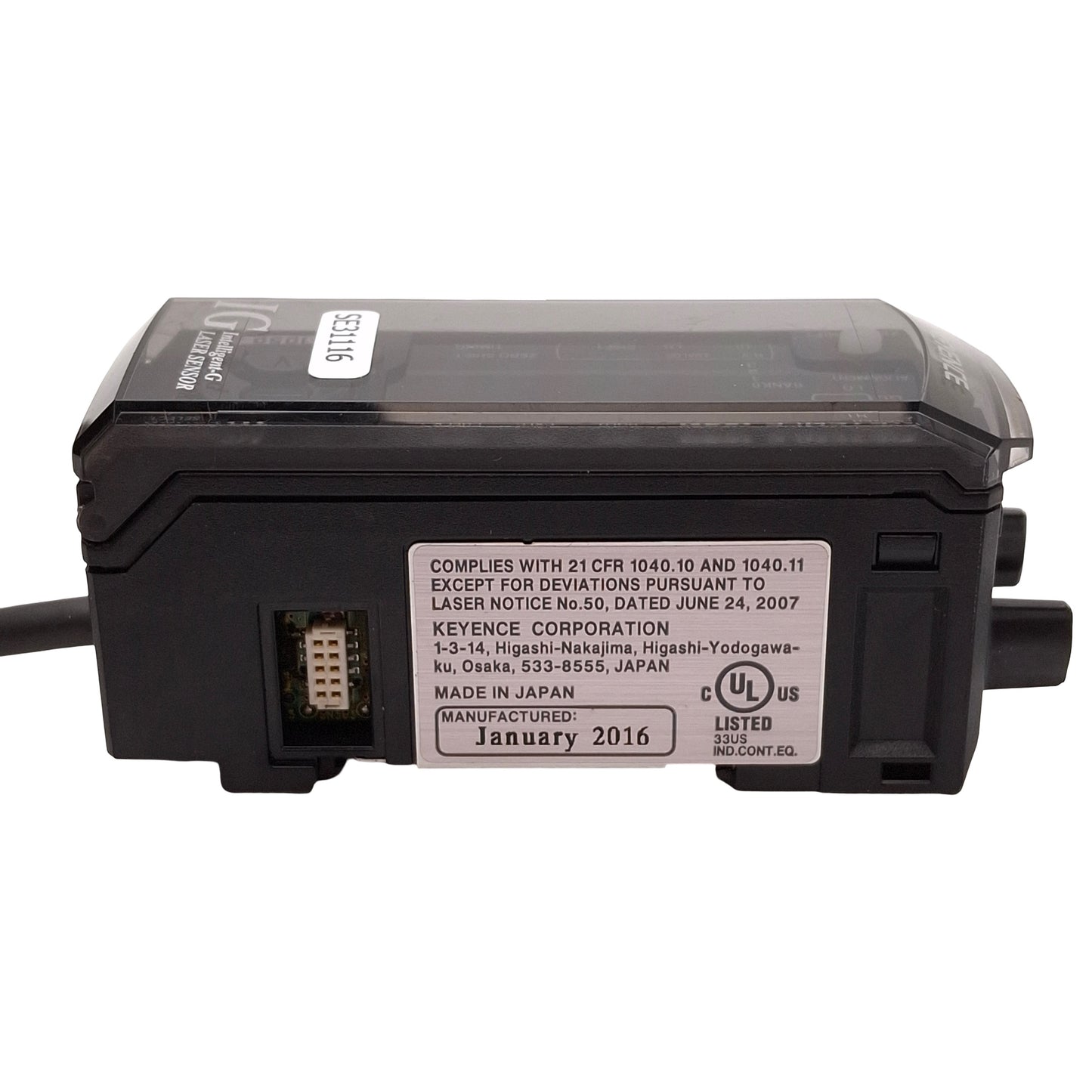 Used Keyence IG-1050 Laser Micrometer Amplifier Unit, 5-Digit Display Red/Green 30VDC