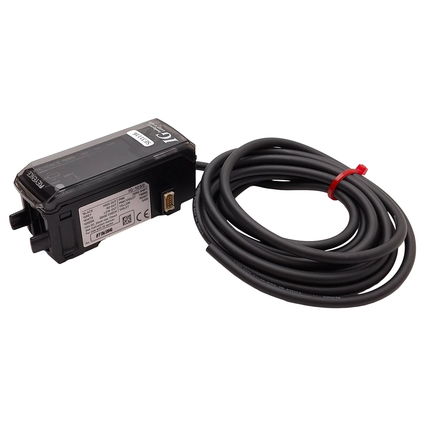 Used Keyence IG-1050 Laser Micrometer Amplifier Unit, 5-Digit Display Red/Green 30VDC