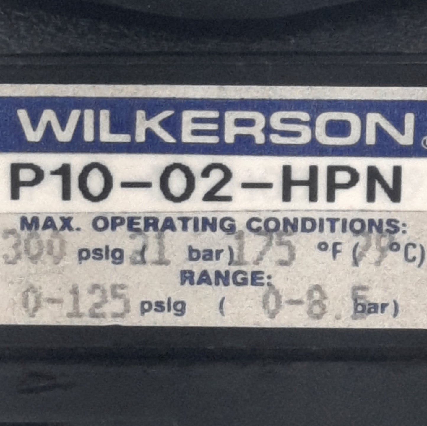 Used Wilkerson P10-02-HPN Pneumatic Regulator, 0-125psi Out, 300psi Max, 1/4" NPT