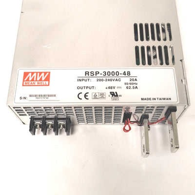 New – Open box Mean Well RSP-3000-48 Switch Mode Power Supply In: 200-240VAC Out: 48VDC 62.5A