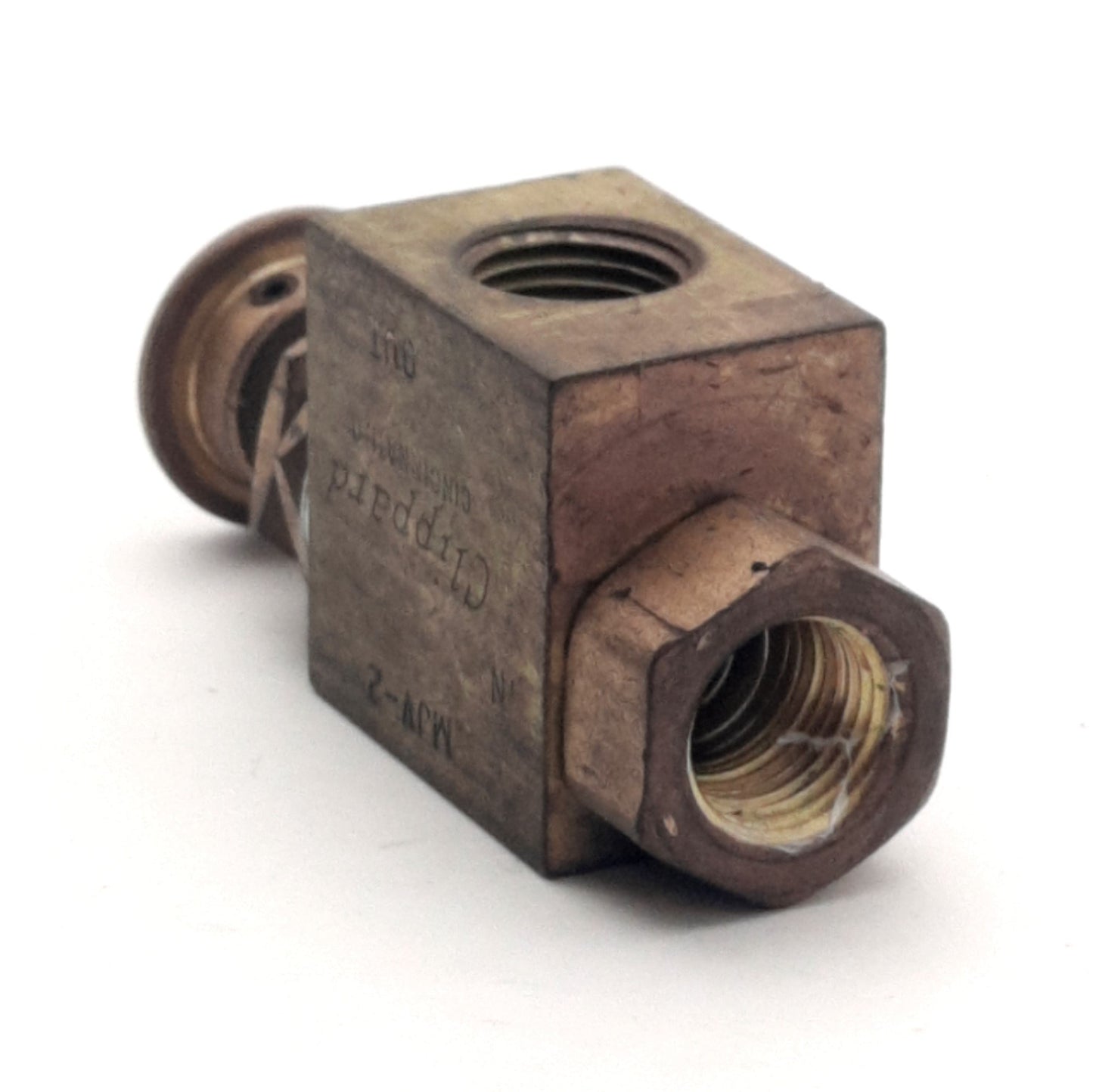 Used Lot of 2 Clippard MJV-2 Stem Valves, 2-Way, 1/8" NPT Normally Closed, 300psig In