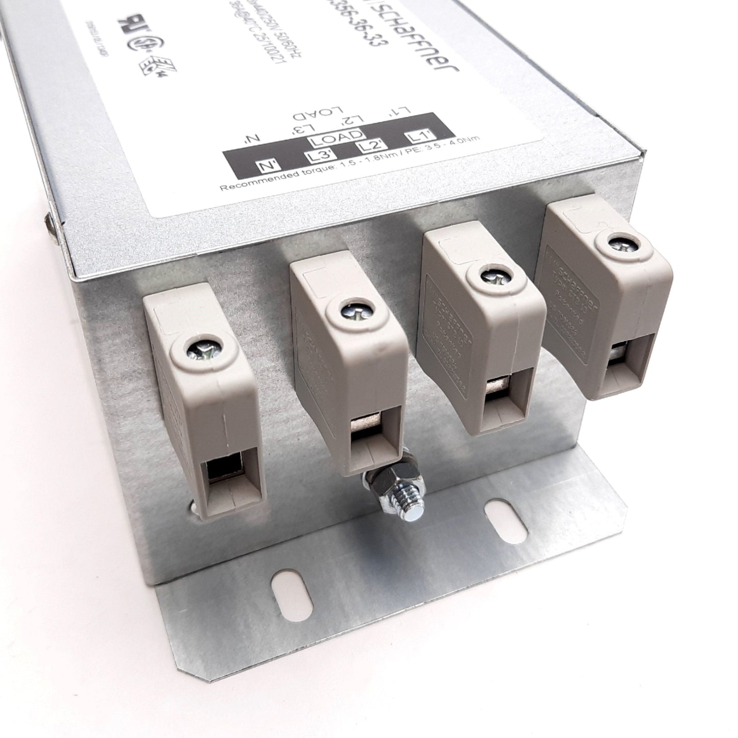 Used Schaffner FN356-36-33 Power Line Filter, 3-Phase, Rating: 440/250VAC 36A
