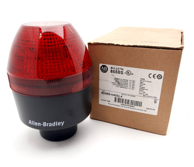 New Allen Bradley 855BS-N45SL4 Red Beacon 90mm 120-240 VAC/VDC 1/2" NPT