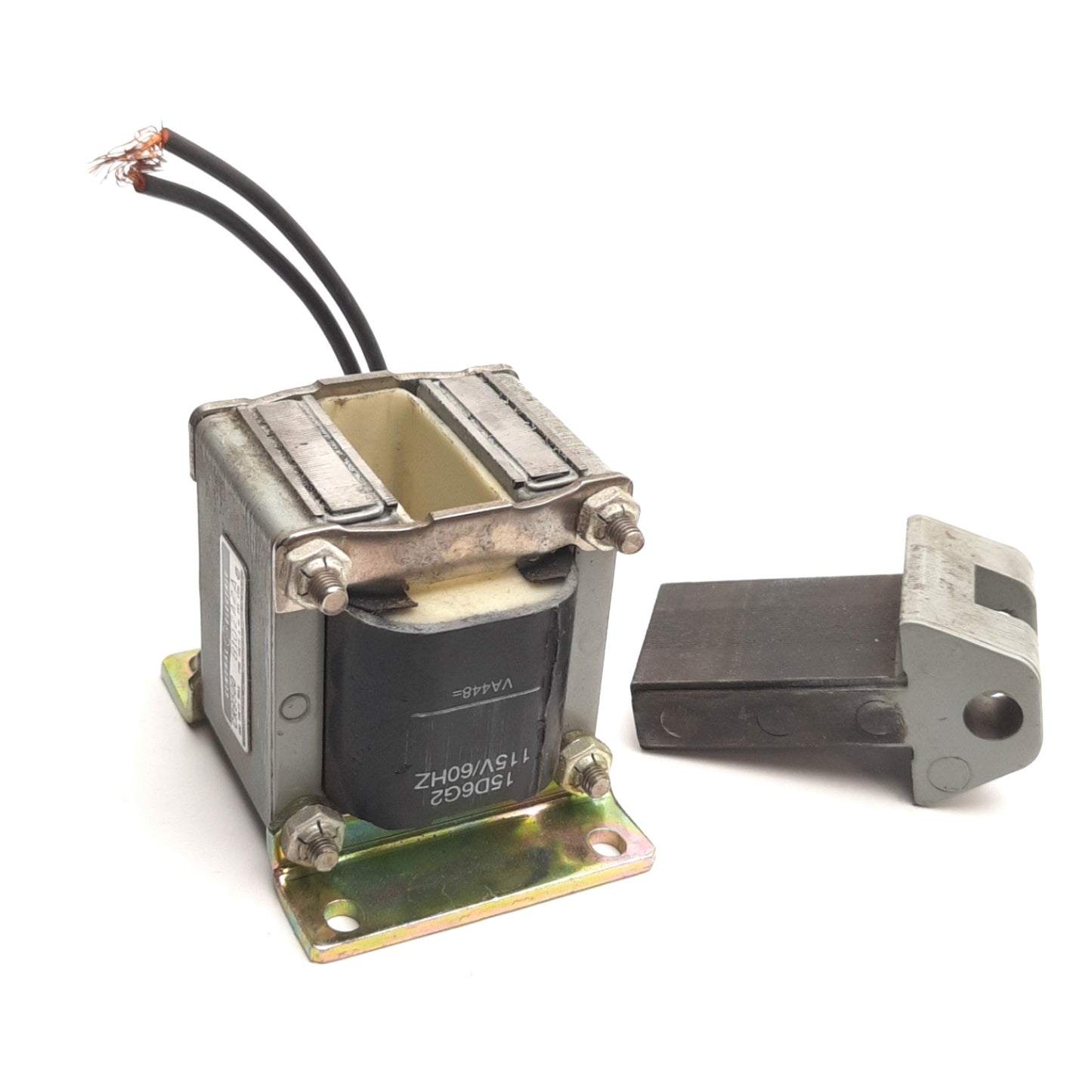 Used General Electric CR9500B102A2A Industrial Solenoid 1" Stroke Pull, 115V AC Coil