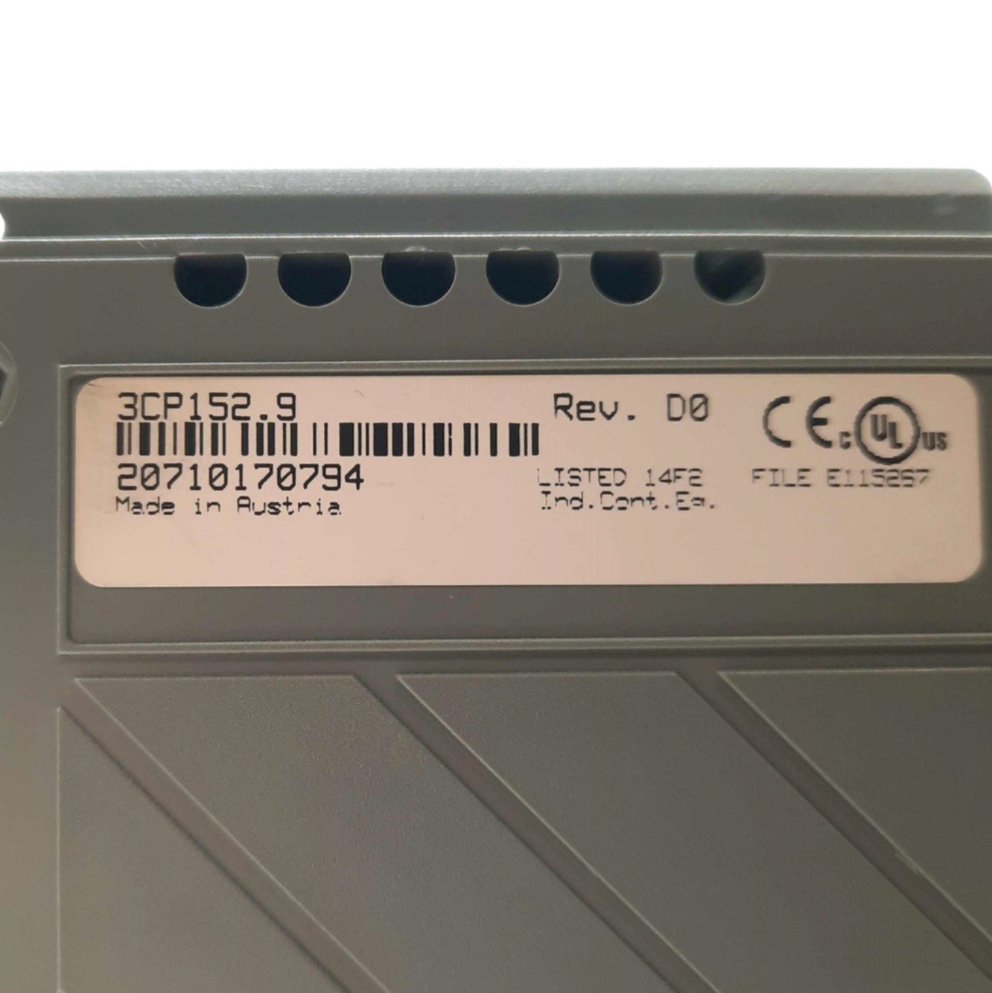Used B&R 3CP152.9 Rev D0 CP152 2005 PLC CPU/Processor 64+256kB SRAM RS232/422/485