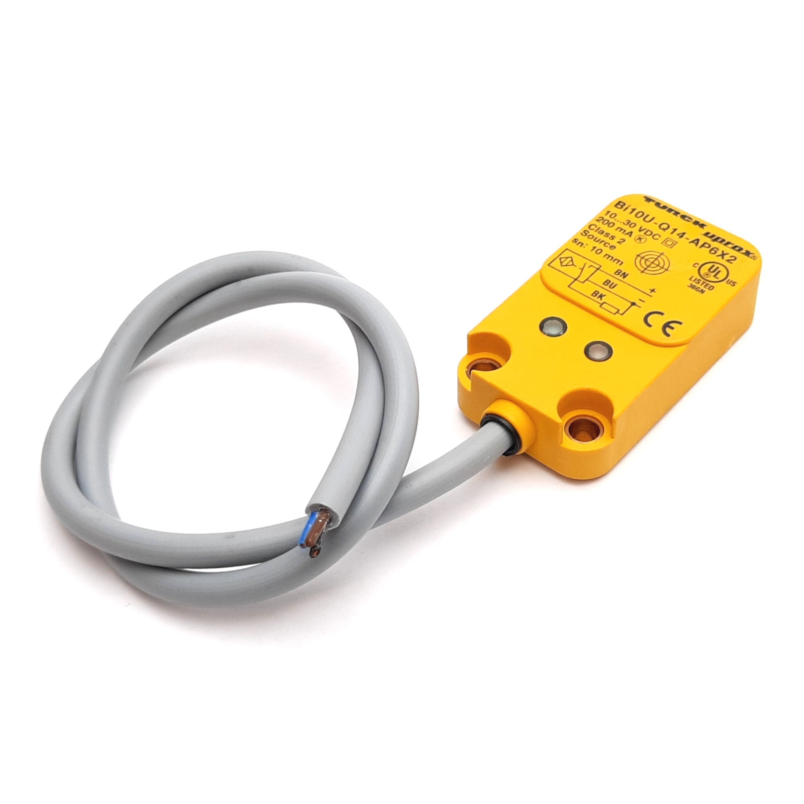 Turck BI10U-Q14-AP6X2 Inductive Proximity Sensor, 10mm, 10-30VDC, 400m ...