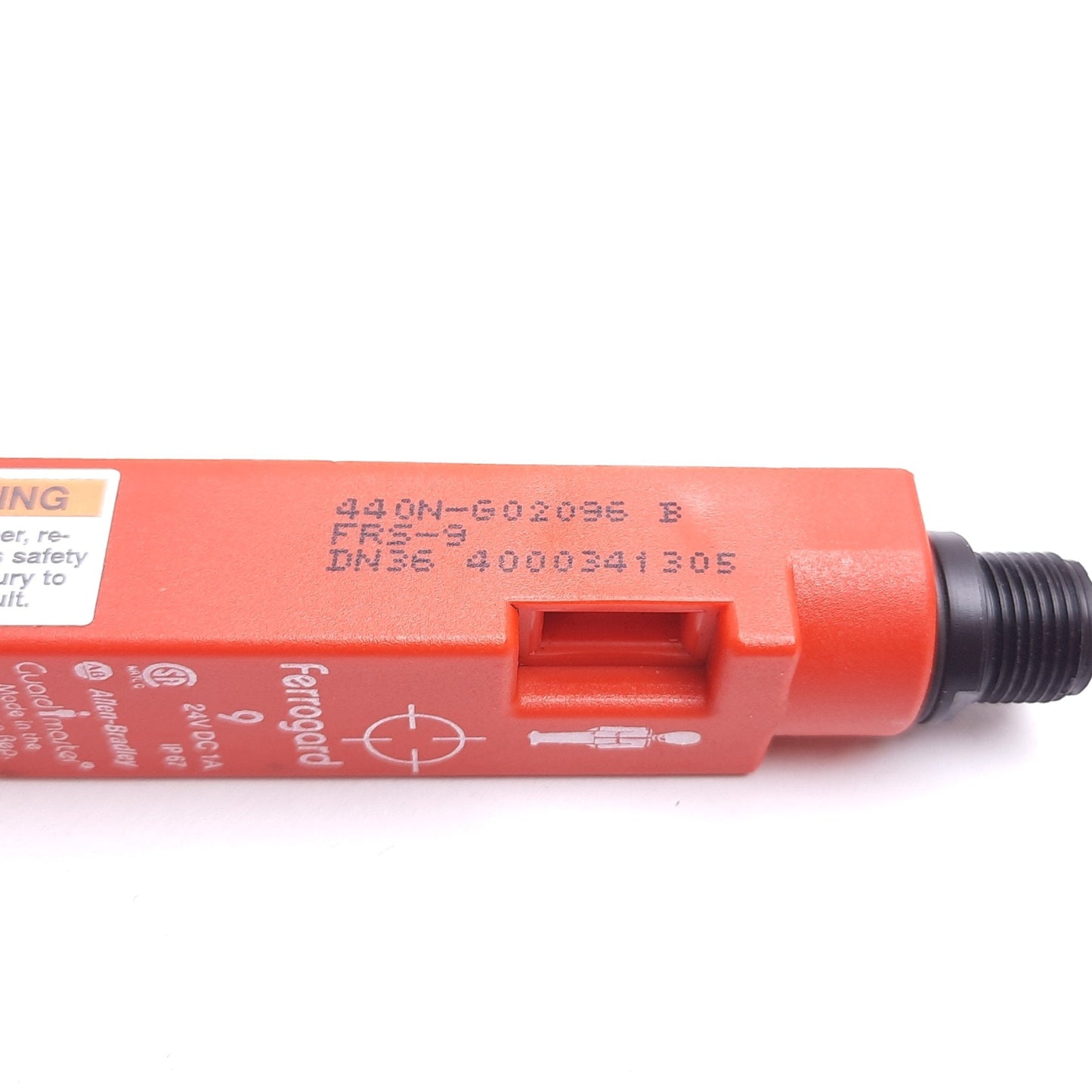 Used Allen Bradley 440N-G02096 Non-Contact Safety Interlock Switch, 1NO 1NC, 24VDC 1A