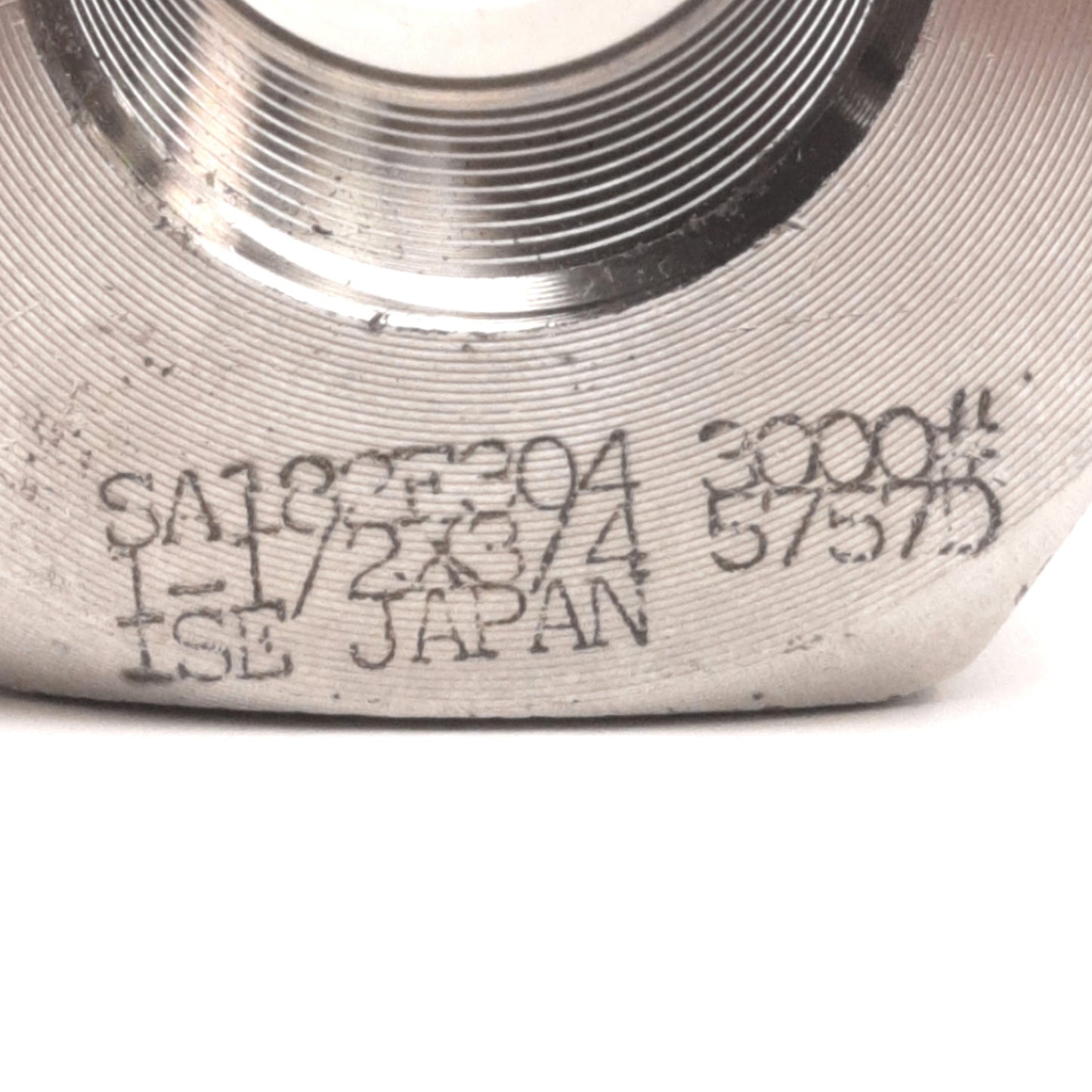 Used Stainless Steel Pipe Reducer Bushing 3/4" Female To 1-1/2" NPT Male, SA180F304