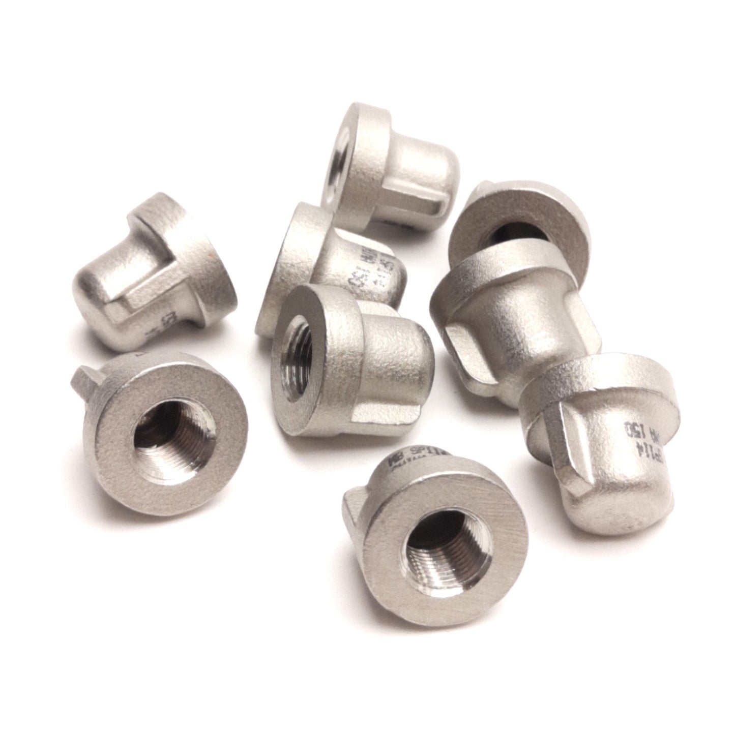 Used Lot of 9 MB SP114 Stainless Steel Flanged Pipe Cap, 1/8" NPT Female