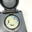 Used Hubbell HBL2620SW Watertight Safety Twist-Lock Receptacle 30A, 2P, 3-Wire L6-30R