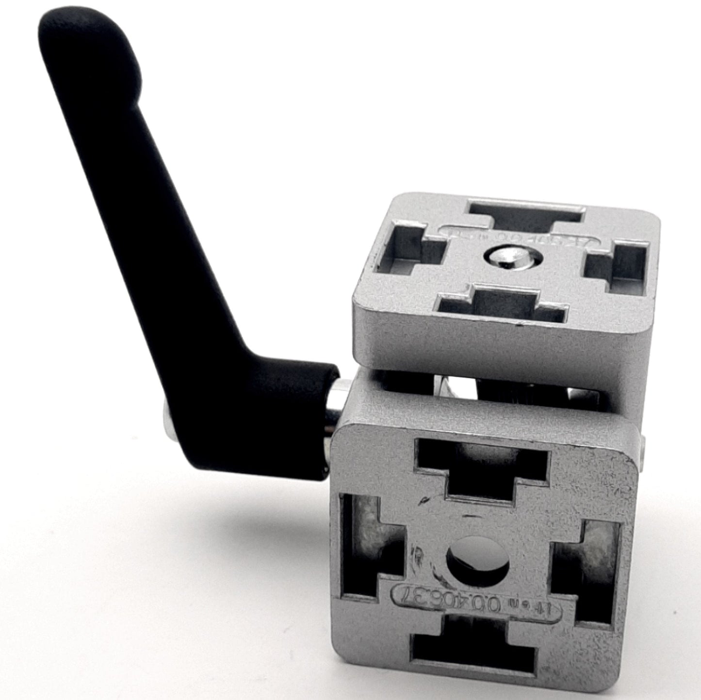 Used Item 0.0.406.37 Heavy Duty Hinge w/ Handle, 40x40mm, 180°, 2x M8 Joint Screws