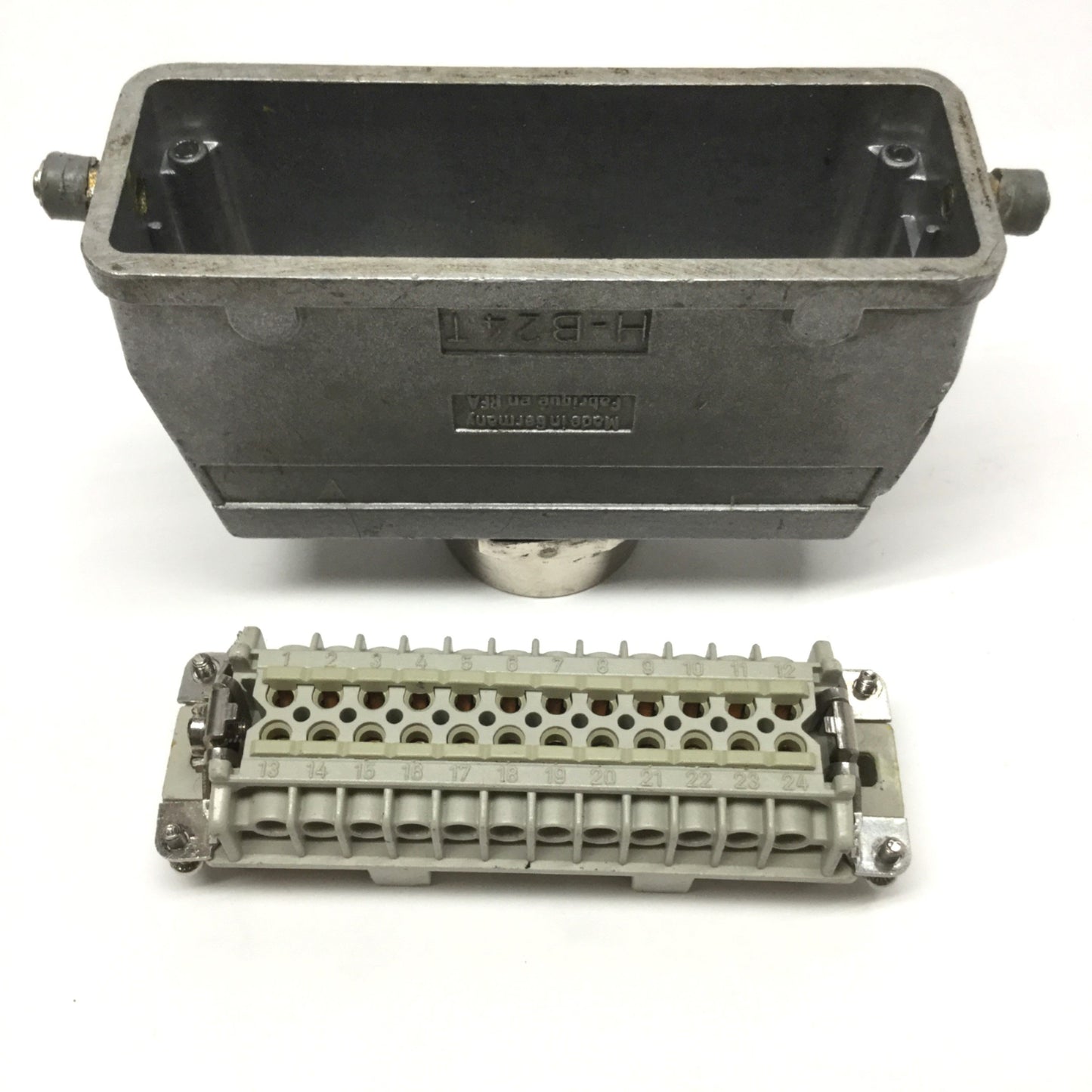 Used Lapp Epic Contact H-B24T HDC Connector and Housing 24-Pin+PE, Male, 500V 16A