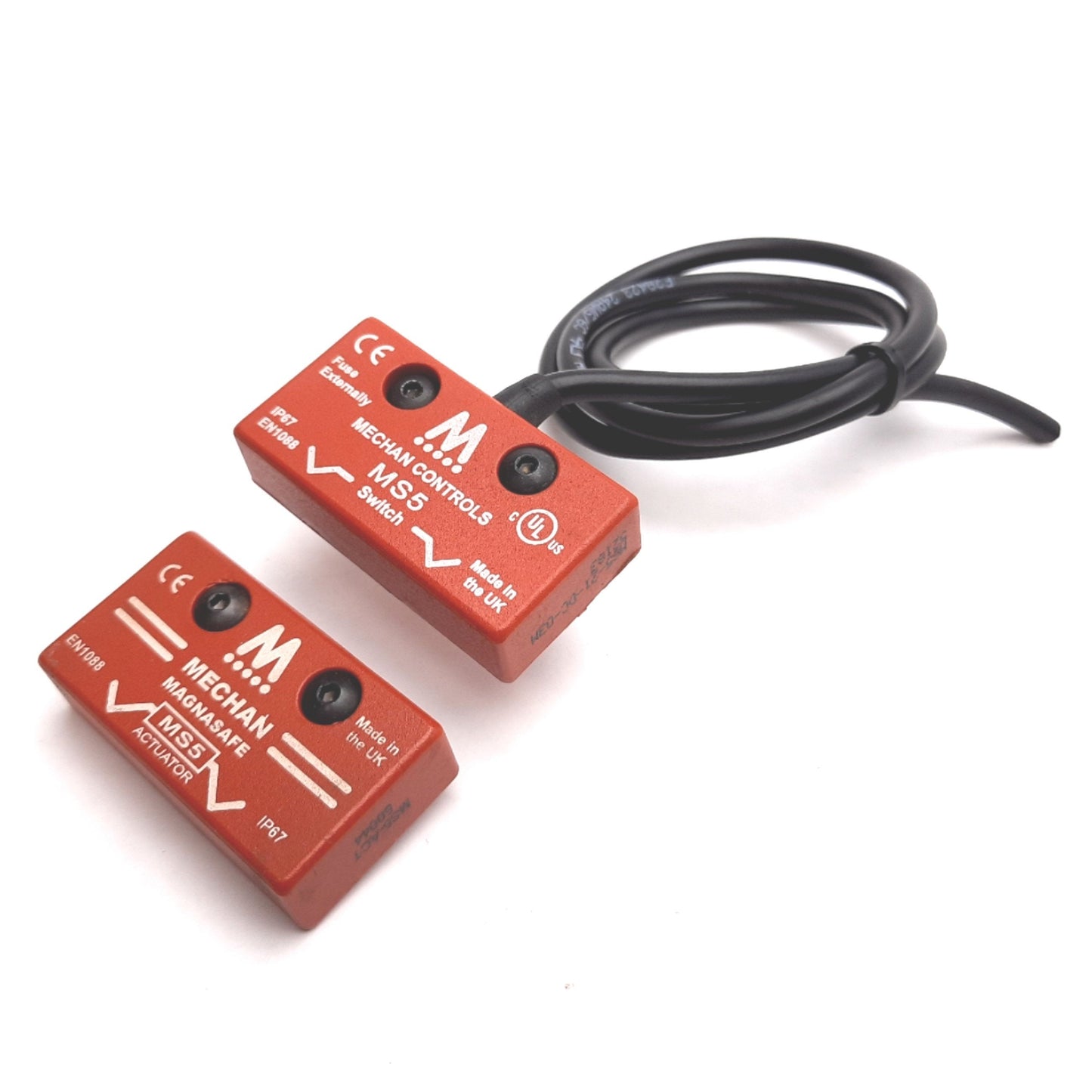 Used Mechan Controls MS5-21-DC-03M Magnetic Safety Switch, With MS5-ACT Actuator
