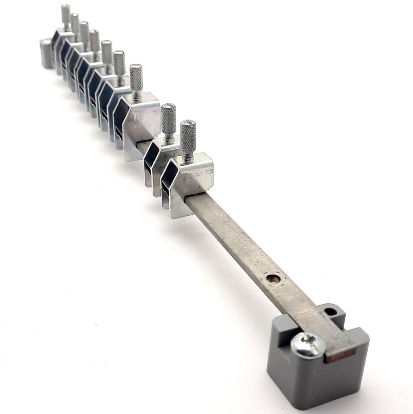 Used Phoenix Contact NLS-CU 3/10 Conductor Rail, 2x AB/SS Brackets, 7x SK14, 2x SK8