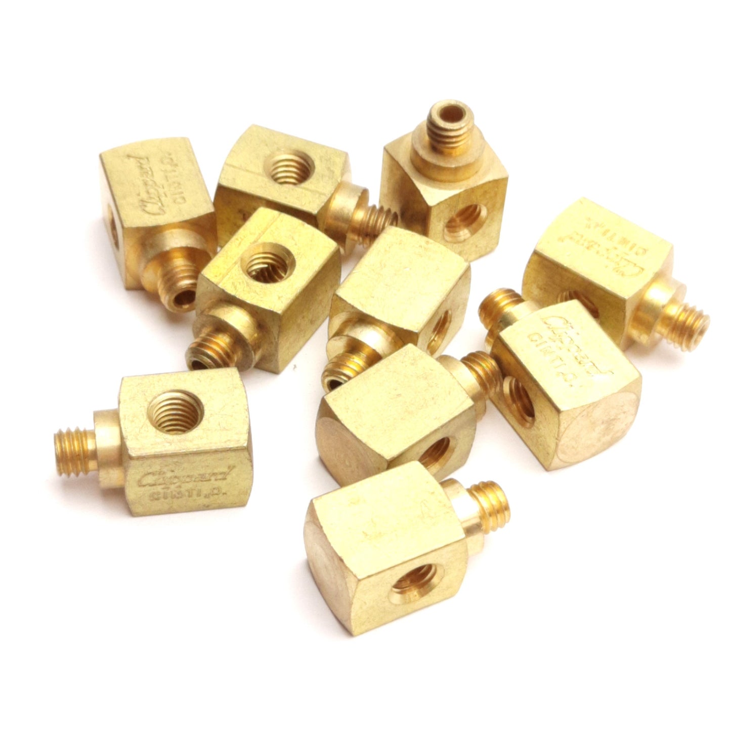 Used Lot of 10 Clippard 15002-3 Pneumatic Tee Fitting, "T" Porting, 10-32 Thread