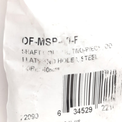 New Ruland OF-MSP-40-F Two-Piece Shaft Collar w/ Flats, 40mm Bore, 60mm OD