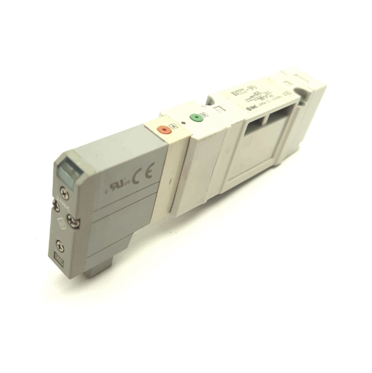 Used SMC SV2200-5FU Solenoid Air Valve, 2-Position 5-Port, 24VDC, 0.15-0.7MPa
