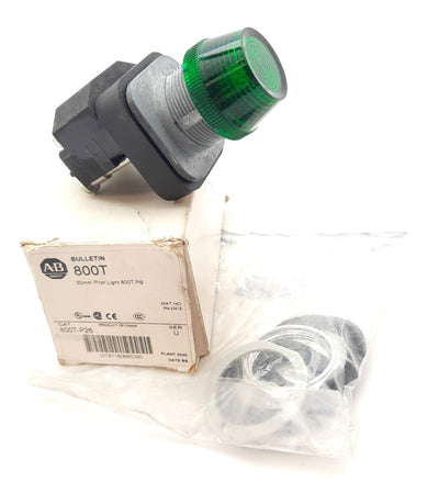 New Allen Bradley 800T-P26 Pilot Light Green 30mm 240VAC