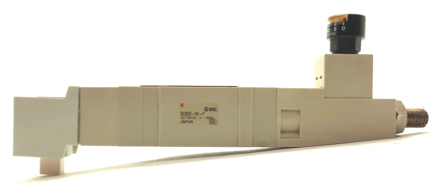 New SMC SV2000-N0-P Manifold/Valve Interface Regulator, 14-100psi, w/0-150psi Gauge