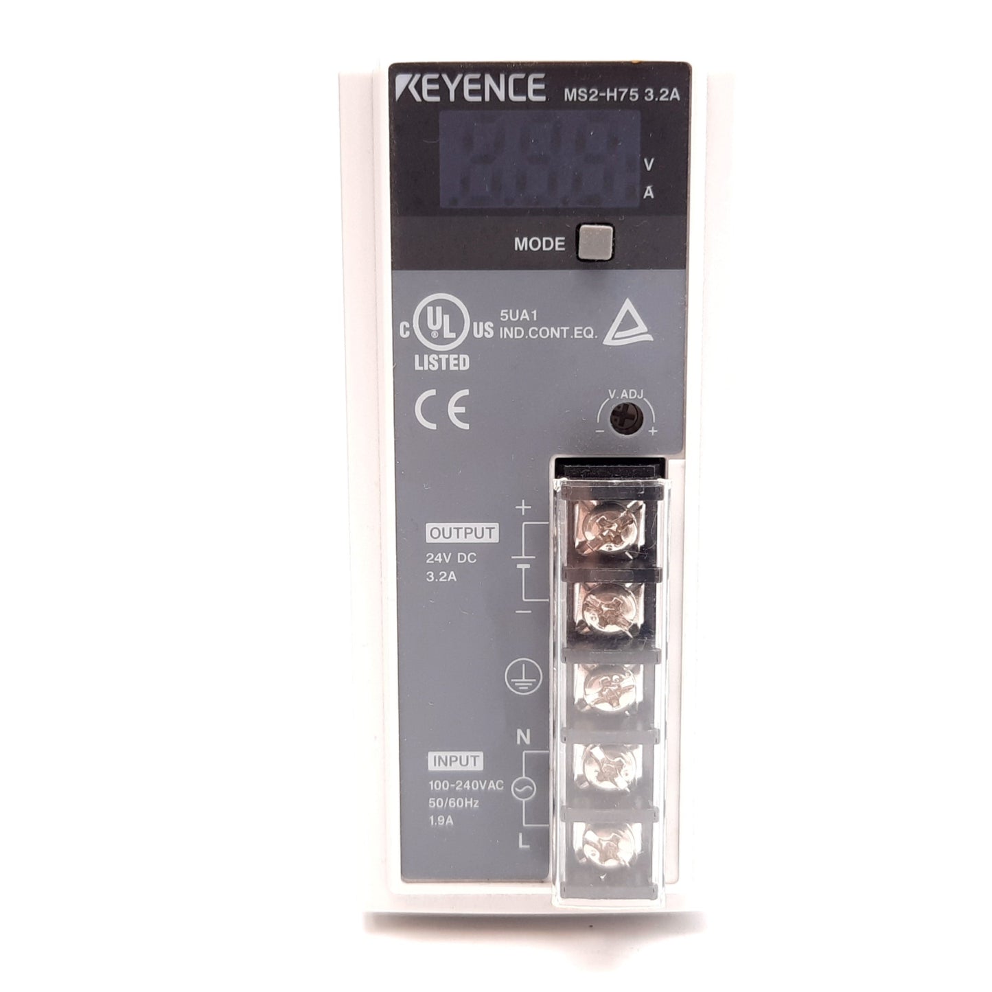 Used Keyence MS2-H75 Switching Power Supply, Input: 100-240VAC, Output: 24VDC 3.2A